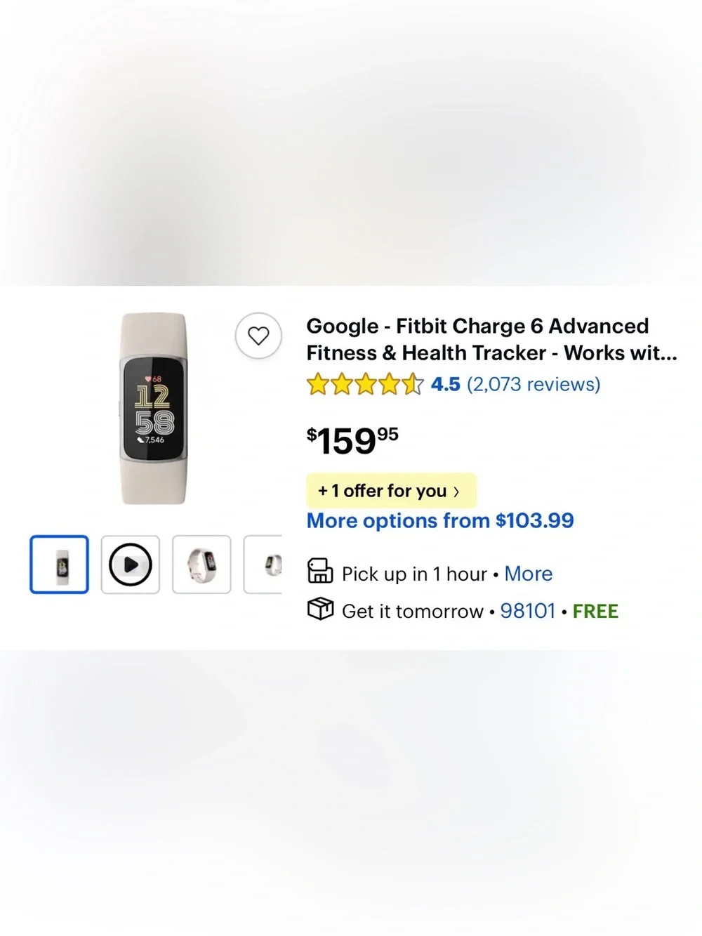 Fitbit Charge 6 Porcelain
